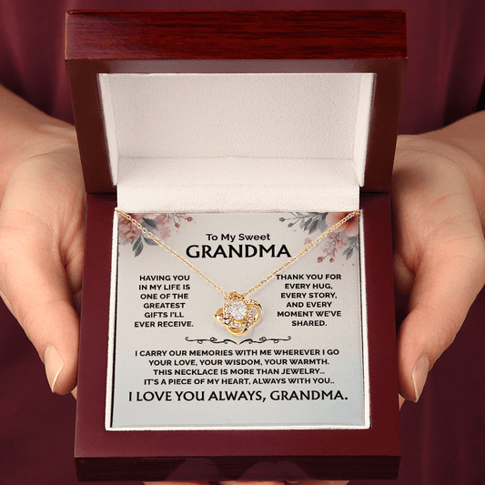 To My Sweet Grandma – Love Knot Necklace