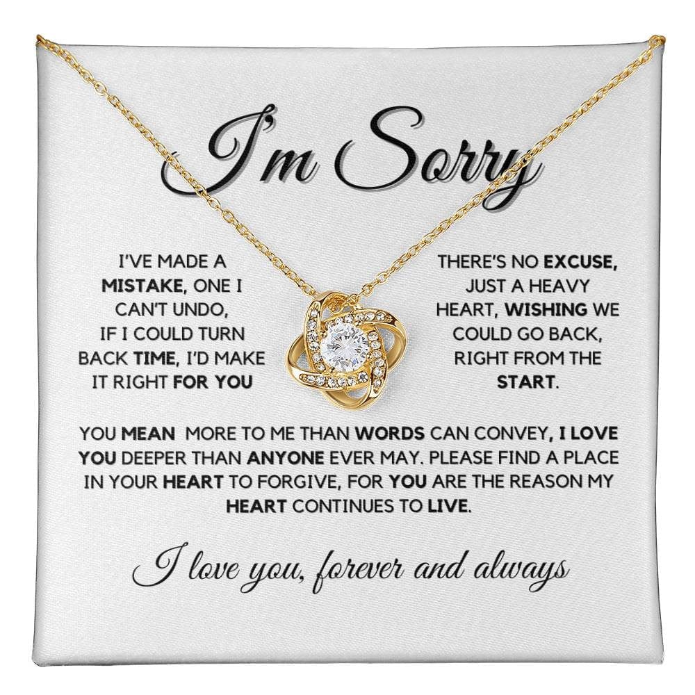 I'm Sorry Love Knot Necklace – Apology Gift for Wife or Girlfriend