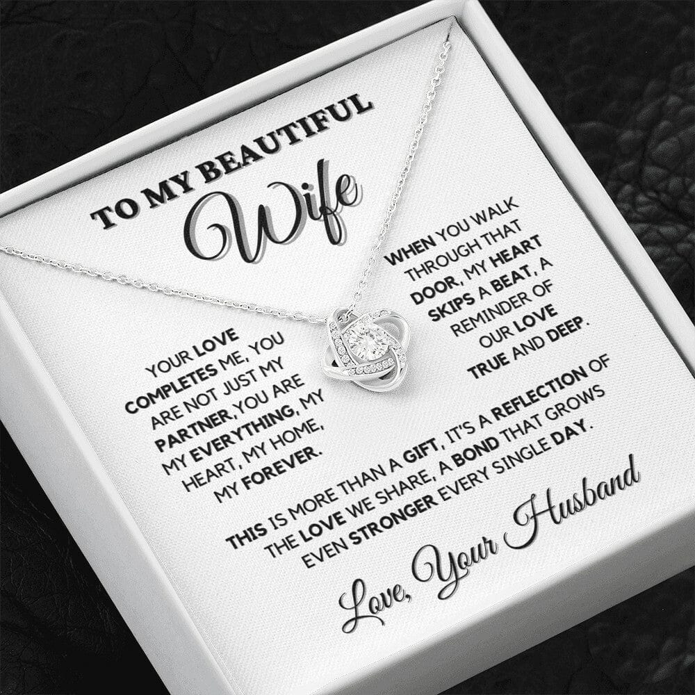 To My Wife Necklace – You Complete Me | Heartfelt Gift from Husband