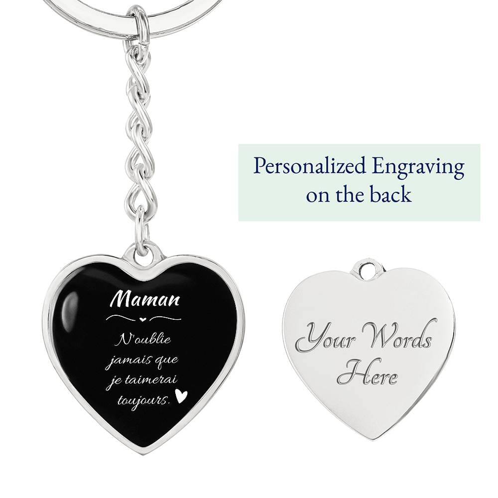 a key chain with a heart shaped keychain