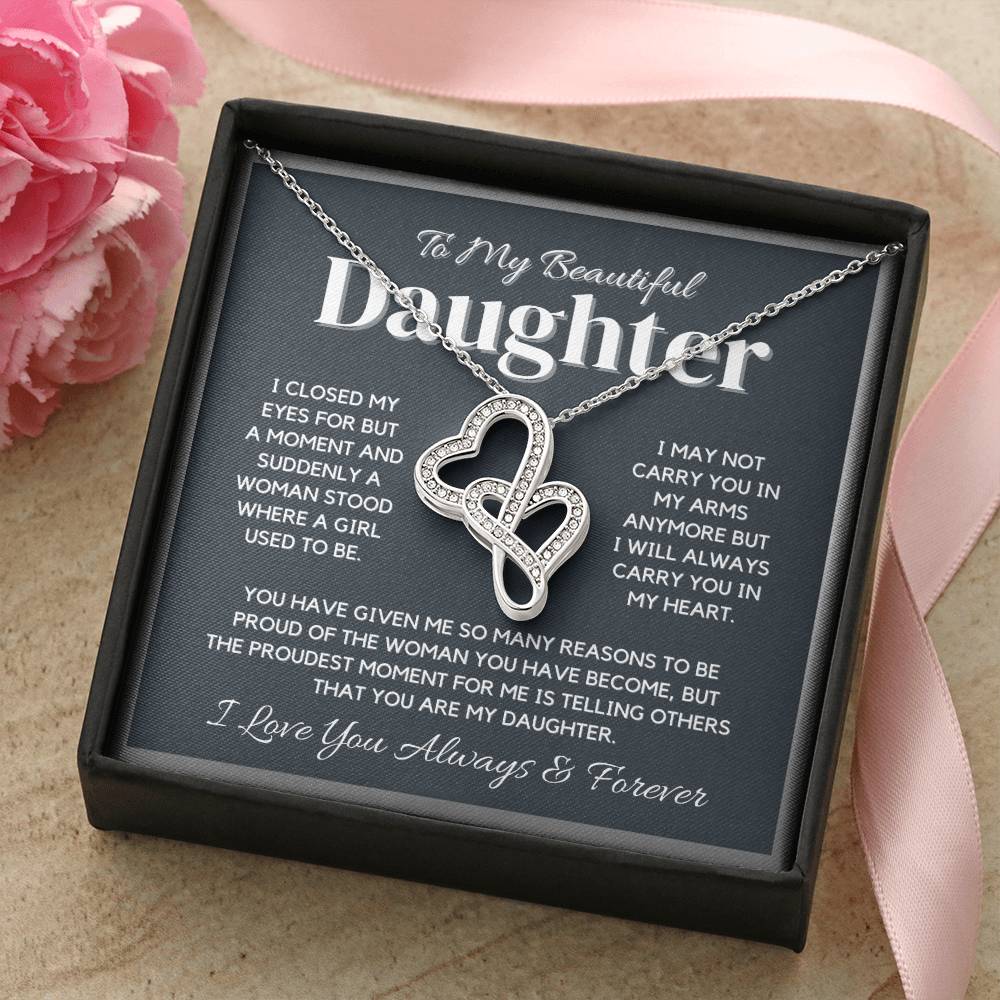 To My Daughter Necklace - Heartfelt Gift With Inspirational Message