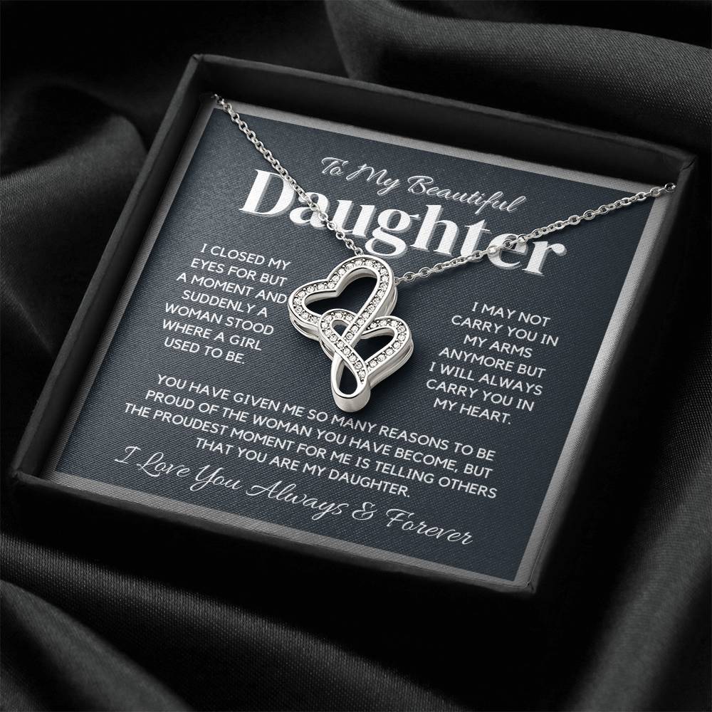 To My Daughter Necklace - Heartfelt Gift With Inspirational Message