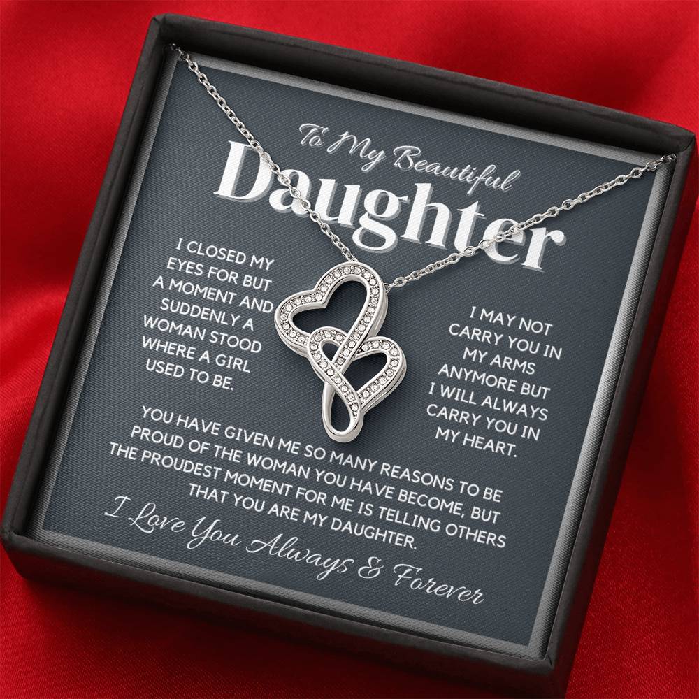 To My Daughter Necklace - Heartfelt Gift With Inspirational Message