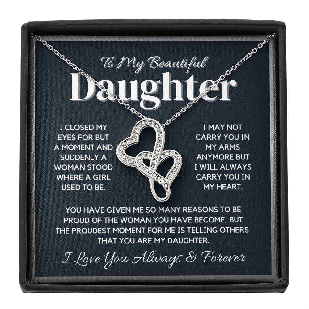 To My Daughter Necklace - Heartfelt Gift With Inspirational Message