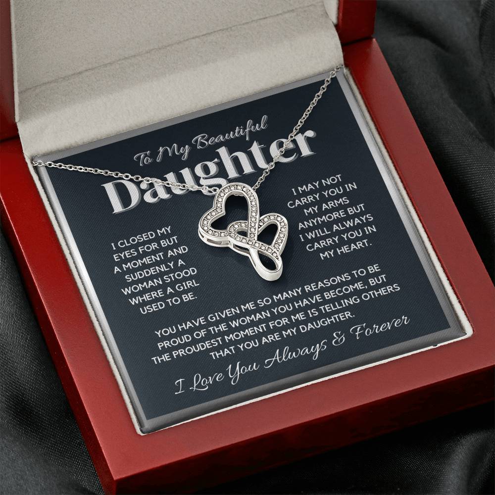 To My Daughter Necklace - Heartfelt Gift With Inspirational Message