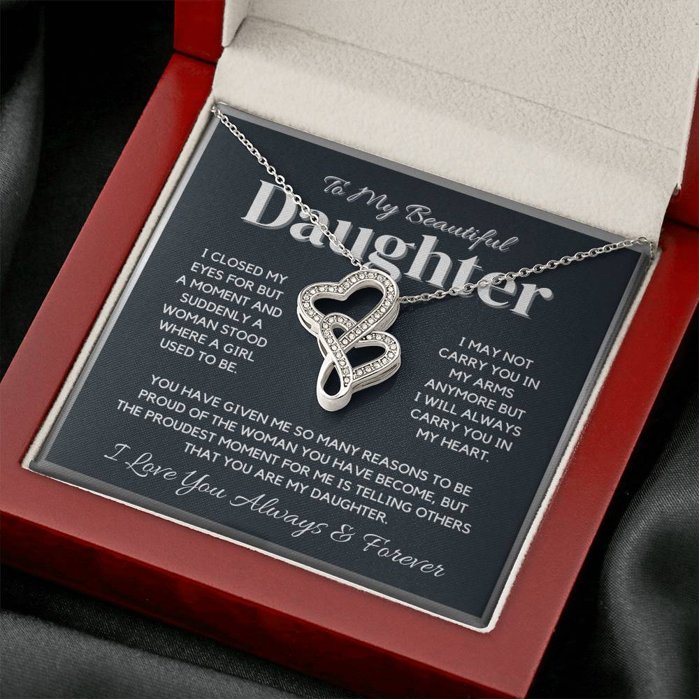 To My Daughter Necklace - Heartfelt Gift With Inspirational Message