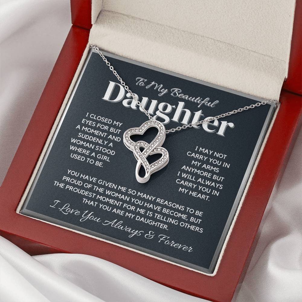 To My Daughter Necklace - Heartfelt Gift With Inspirational Message