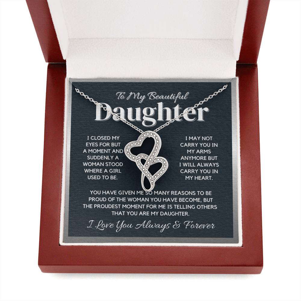 To My Daughter Necklace - Heartfelt Gift With Inspirational Message