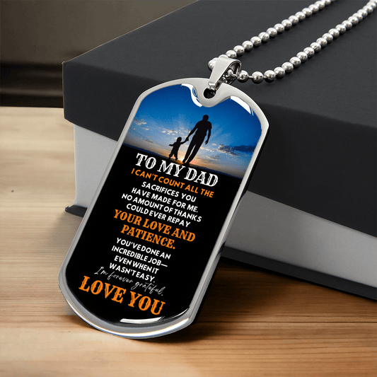 To My Dad From Son Dog Tag