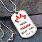 Military Necklace "Make Canada Great Again" - Show Your Canadian Pride