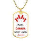 Military Necklace "Make Canada Great Again" - Show Your Canadian Pride
