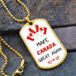 Military Necklace "Make Canada Great Again" - Show Your Canadian Pride