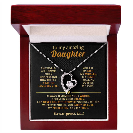 To My Amazing Daughter – Forever Love Necklace from Dad