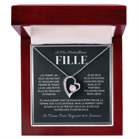 Collier Cœur Ma Merveilleuse Fille