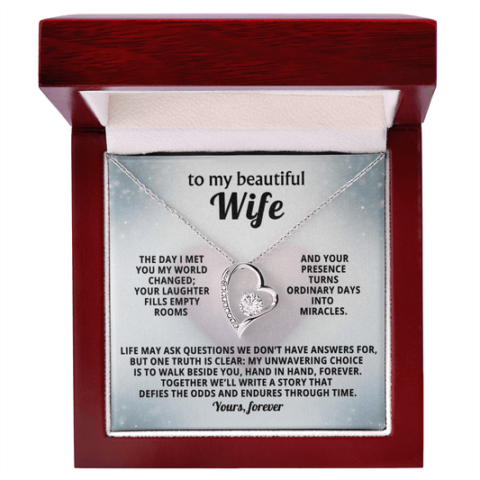 Beautiful wife heart necklace