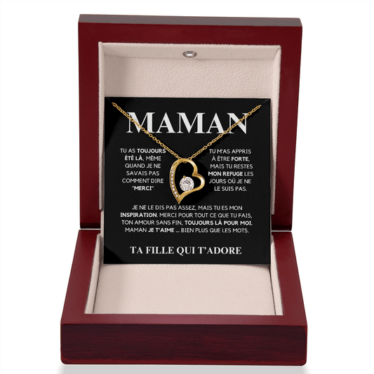 Collier Maman Je T'aime  – Bijou Unique Fille à Maman