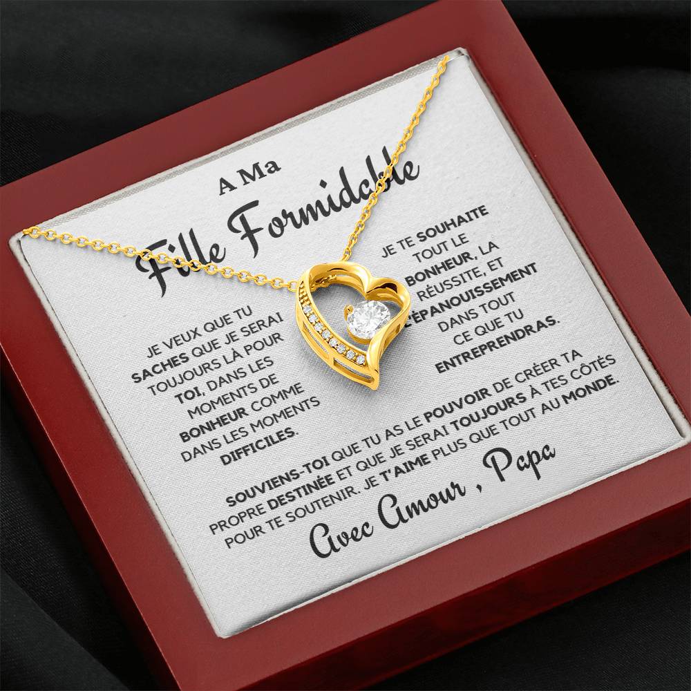 Collier Intercoeurs pour Fille | Cadeau d'Amour de Papa