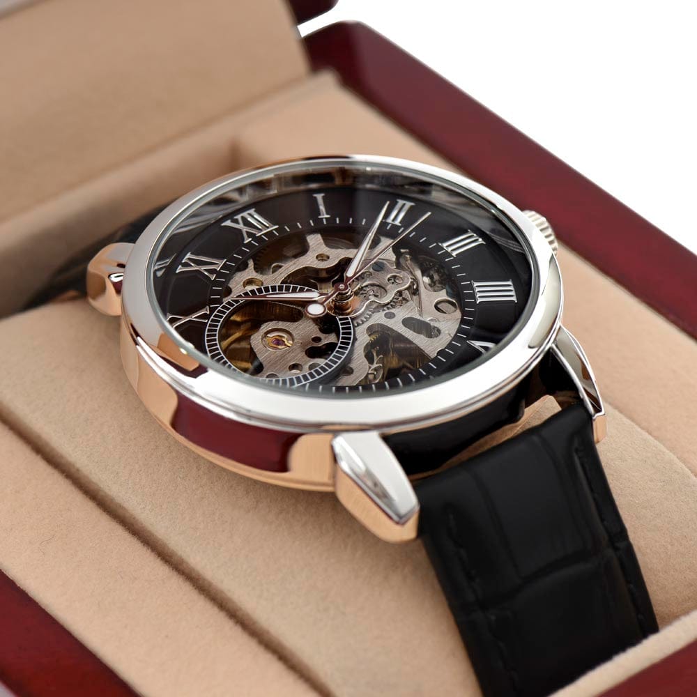 MENS GIFT - Valentines Day - Gift For Men - Luxury Openwork Watch