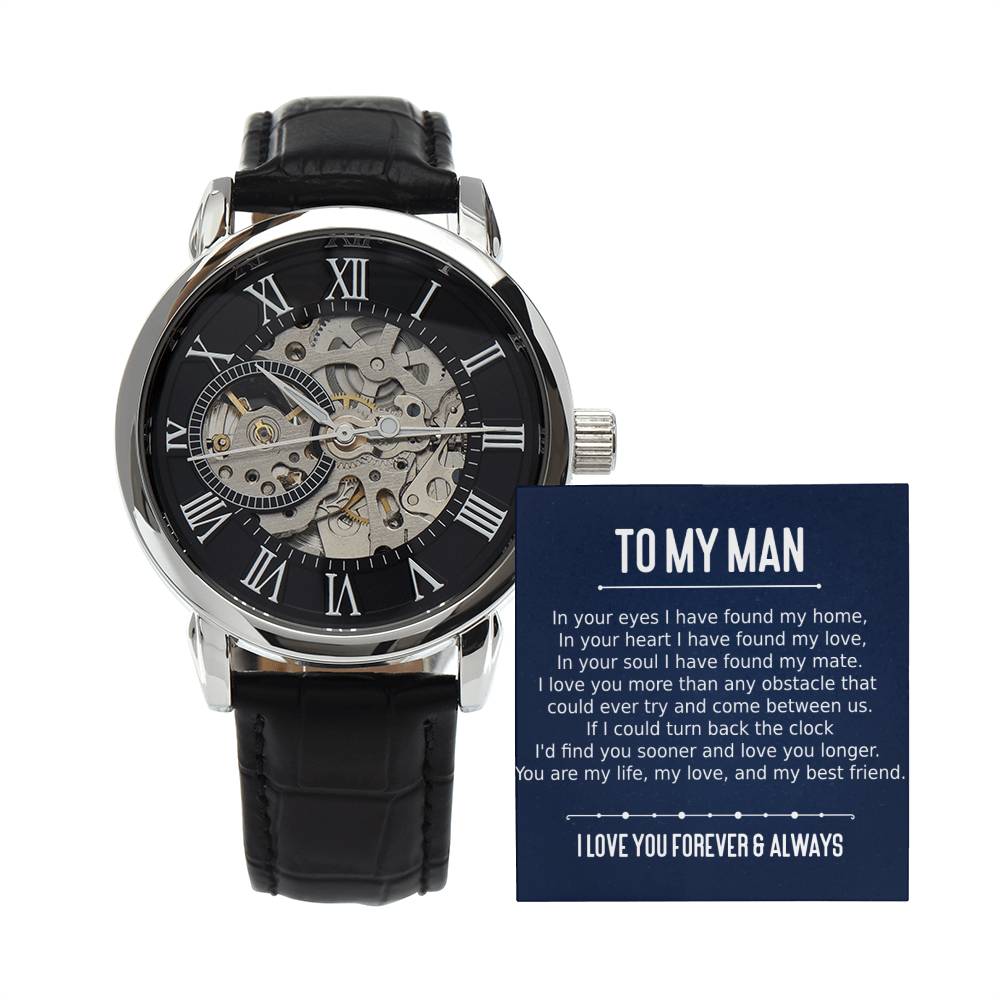 MENS GIFT - Valentines Day - Gift For Men - Luxury Openwork Watch