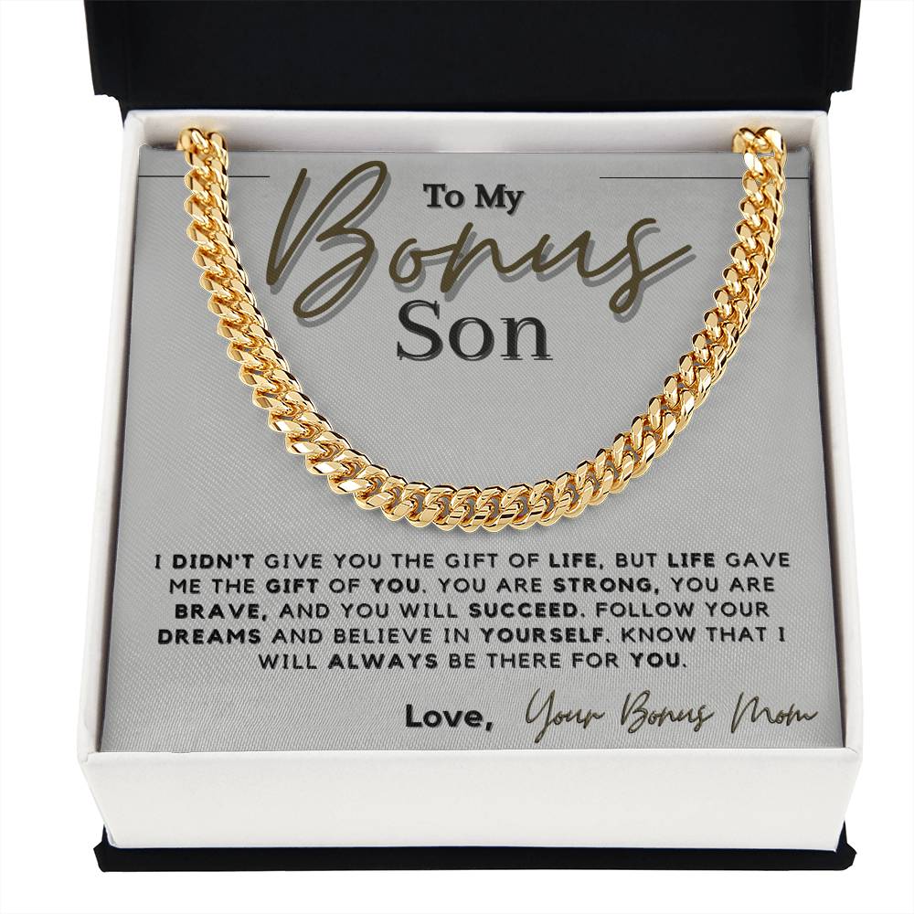 Bonus Son Necklace – Gift From Bonus Mom - A Timeless Gift