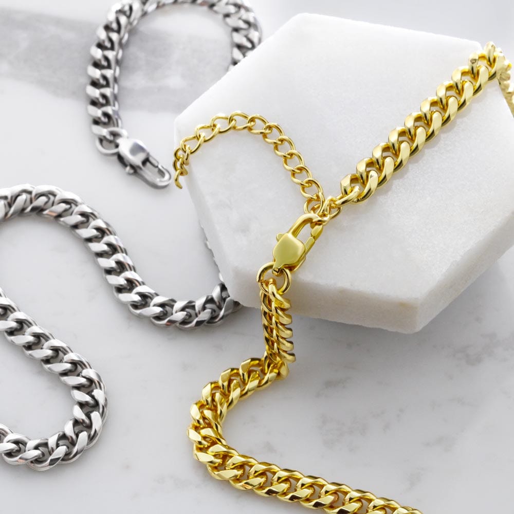 To My Man Necklace - Cuban Link Chain - Gifts For Husband Boyfriend