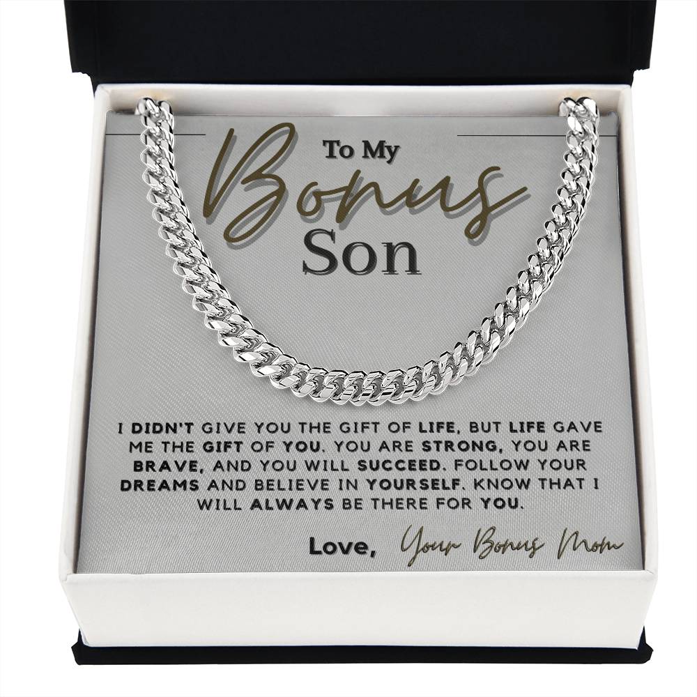 Bonus Son Necklace – Gift From Bonus Mom - A Timeless Gift