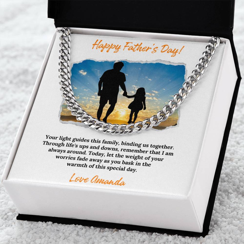 a father's day gift box with a picture of a father holding his daughter