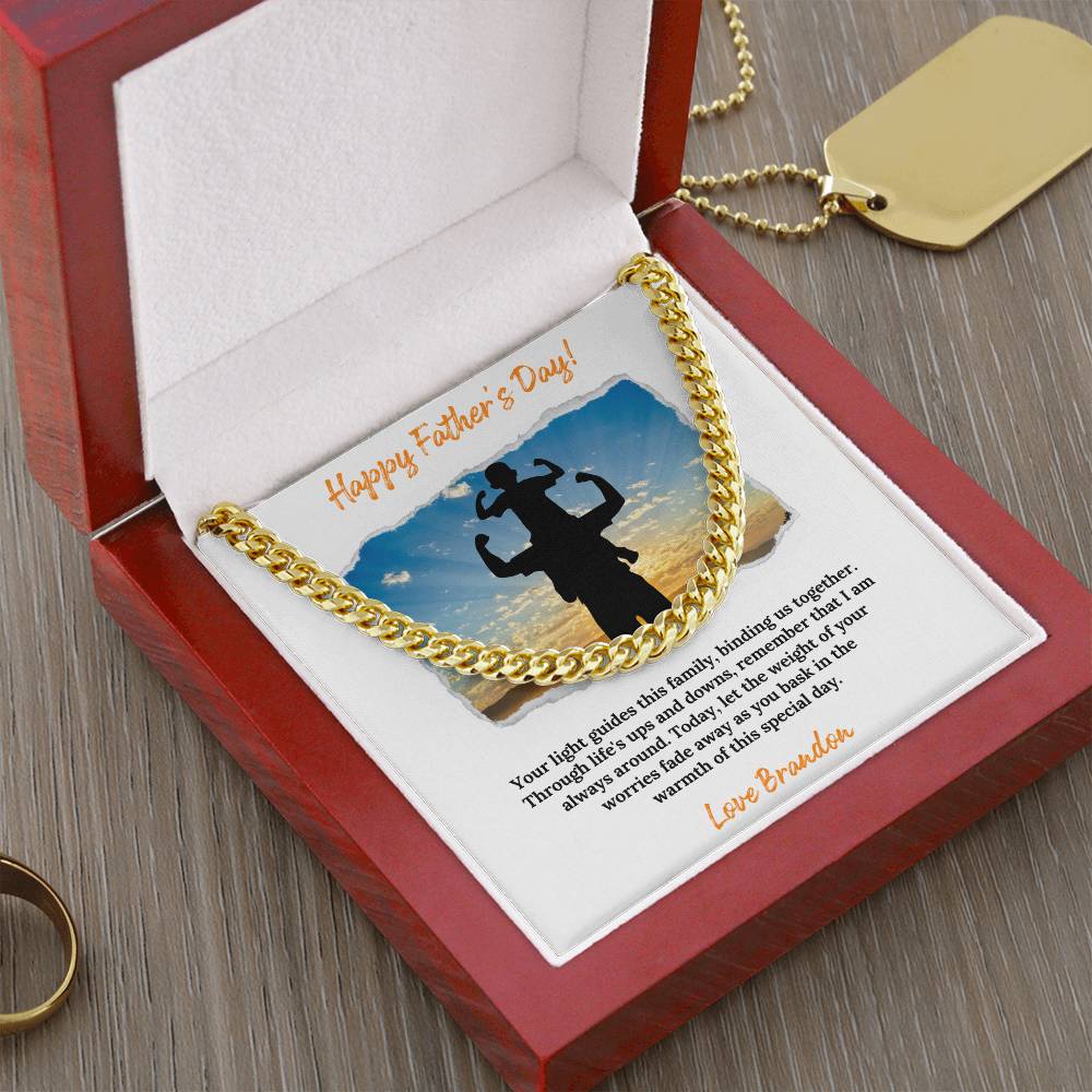 a necklace with a picture of a man holding a woman's hand