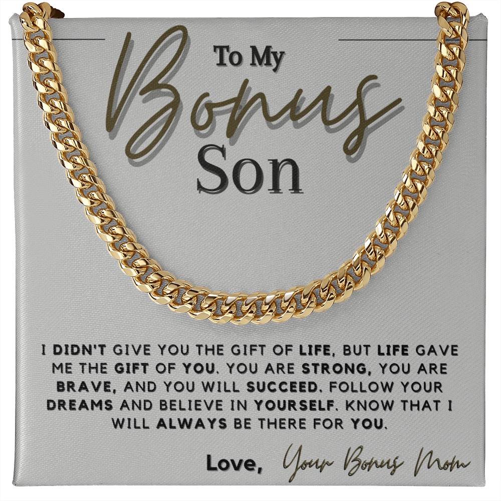 Bonus Son Necklace – Gift From Bonus Mom - A Timeless Gift