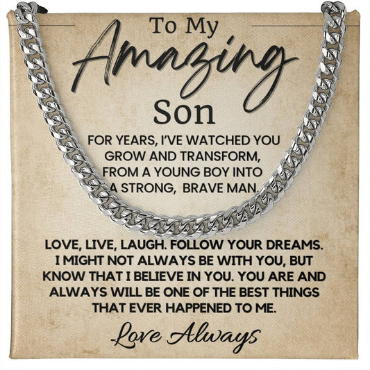 To My Amazing Son | Meaningful Gift for Son