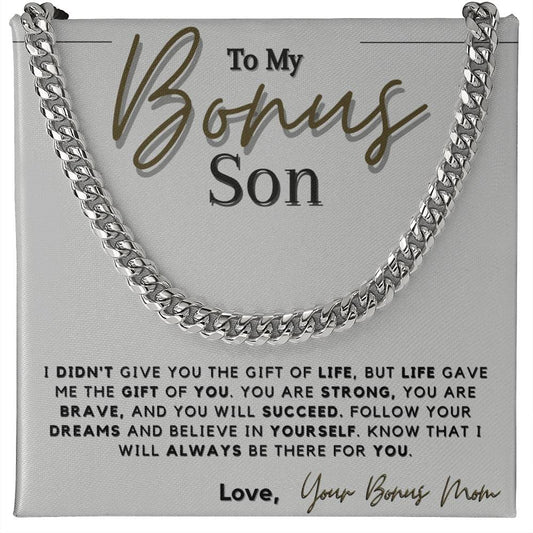 Bonus Son Necklace – Gift From Bonus Mom - A Timeless Gift