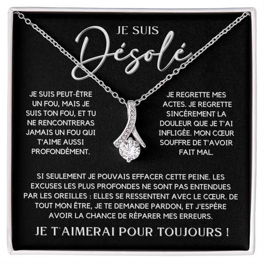 Collier d'Excuses - "Je Suis Désolé" en Or 14K/18K