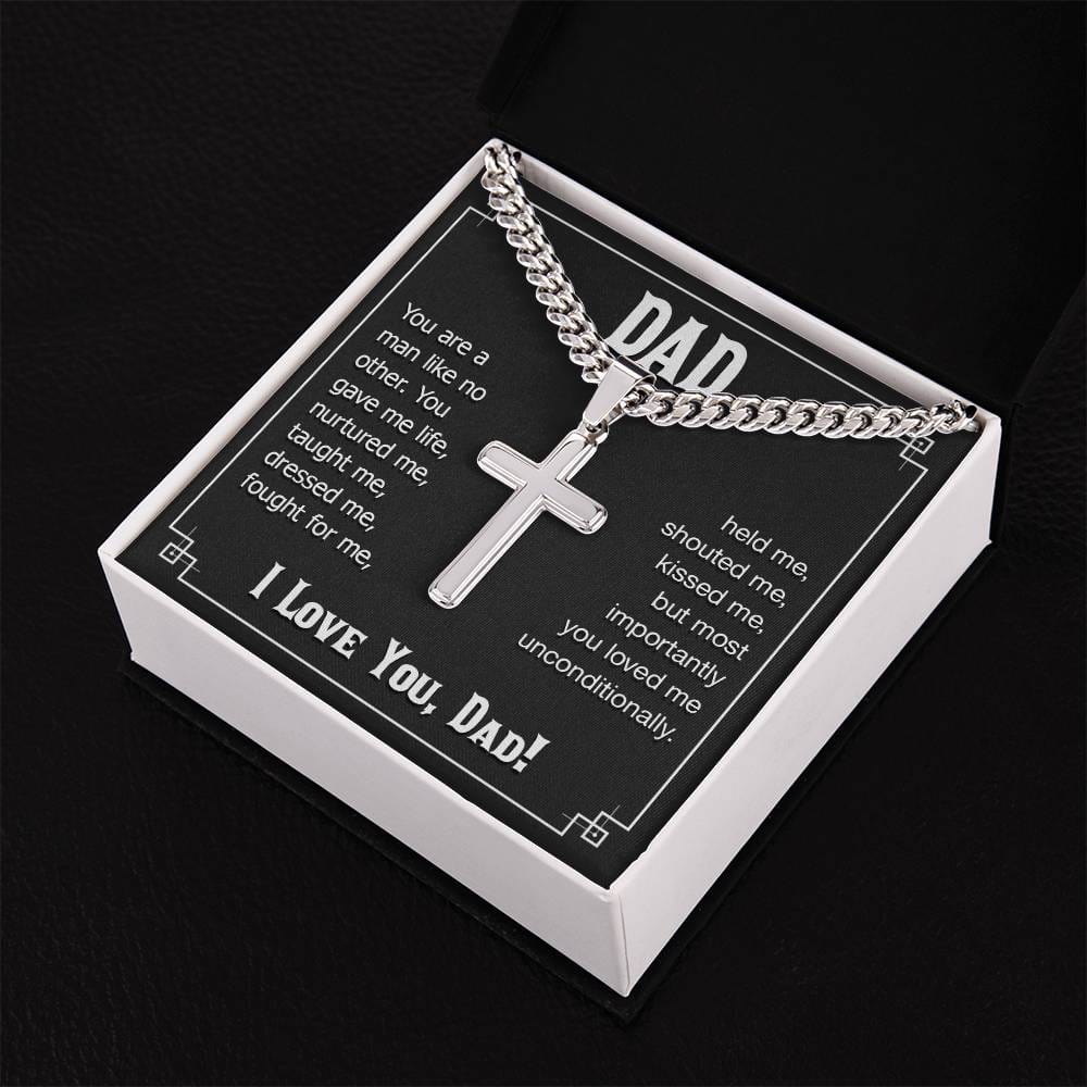 Dad Gift - Personalized Cross Necklace