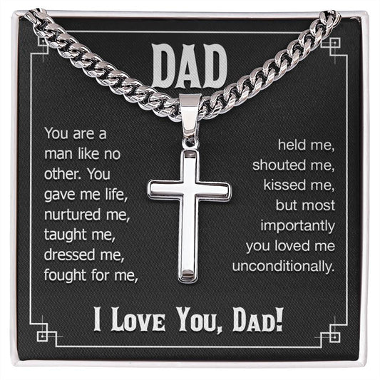 Dad Gift - Personalized Cross Necklace