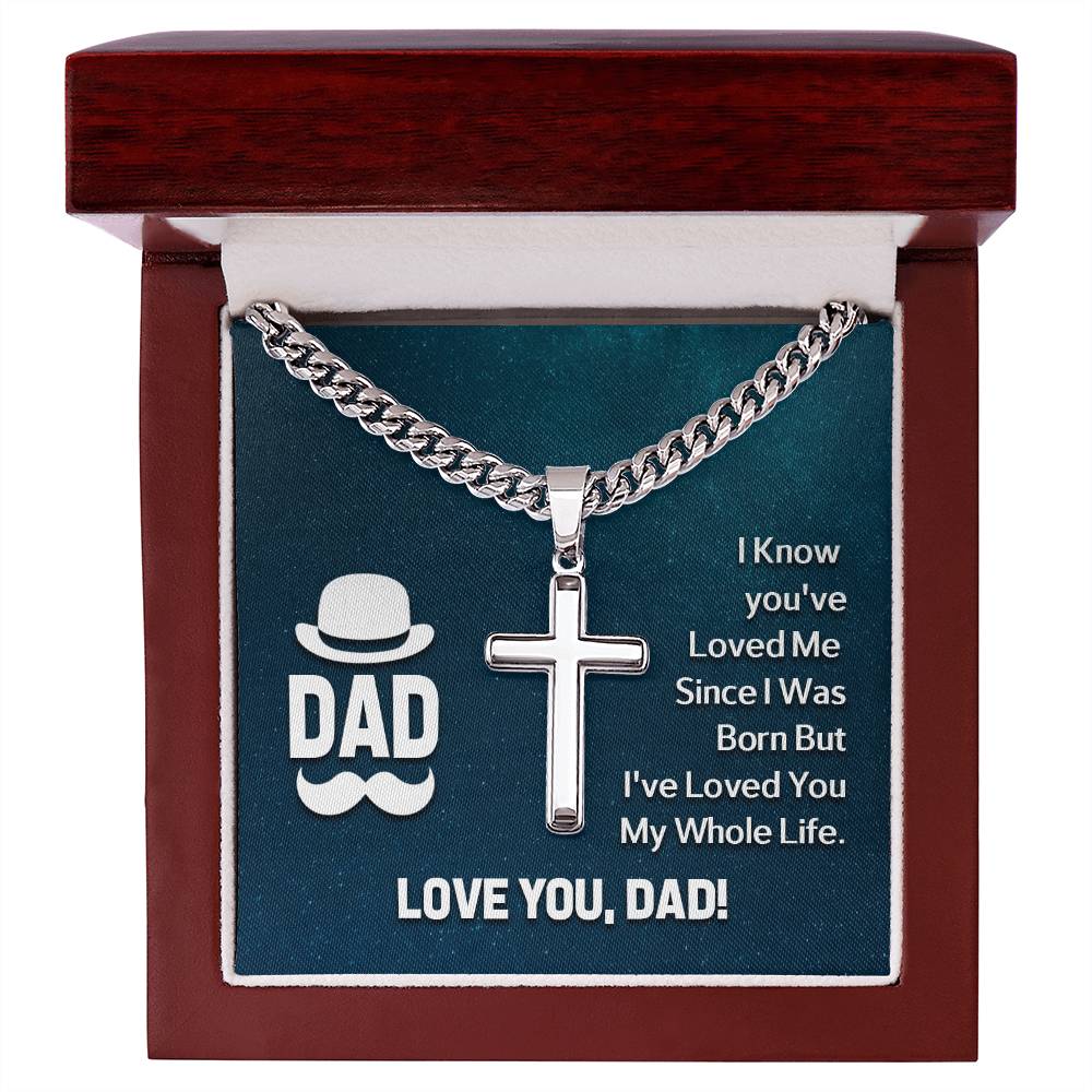 Dad Gift - Personalized Cross Necklace For Him