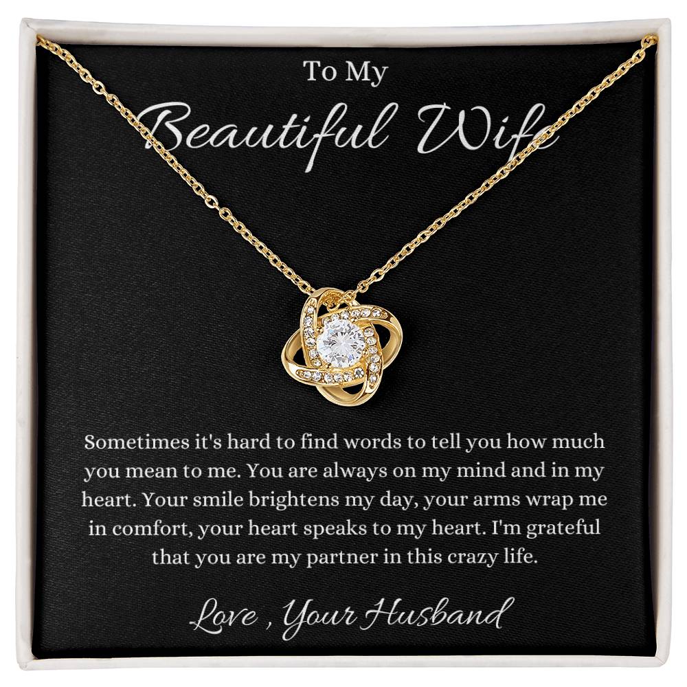 To My Wife Necklace - Valentines Day Gift From Husband