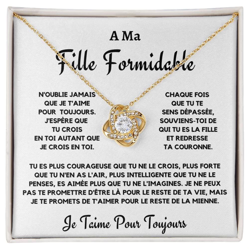 Collier Pour Ma Fille – Nœud d'Amour Symbole d'un Lien Éternel