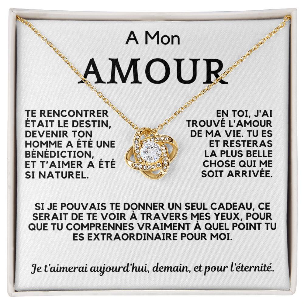 Collier avec Message d'Amour Pour Elle | A Mon Amour Cadeau Éternel