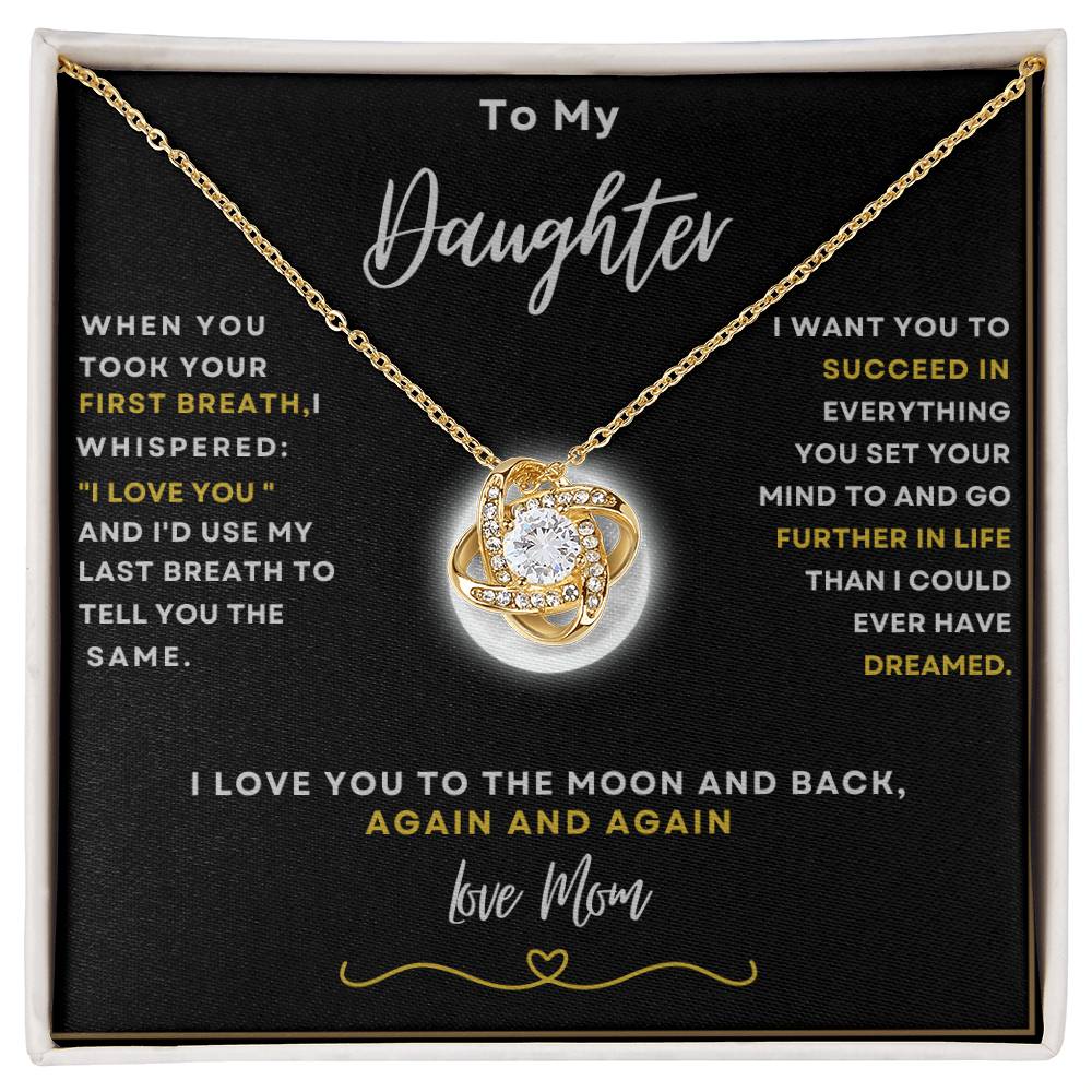 To My Daughter Necklace From Mom