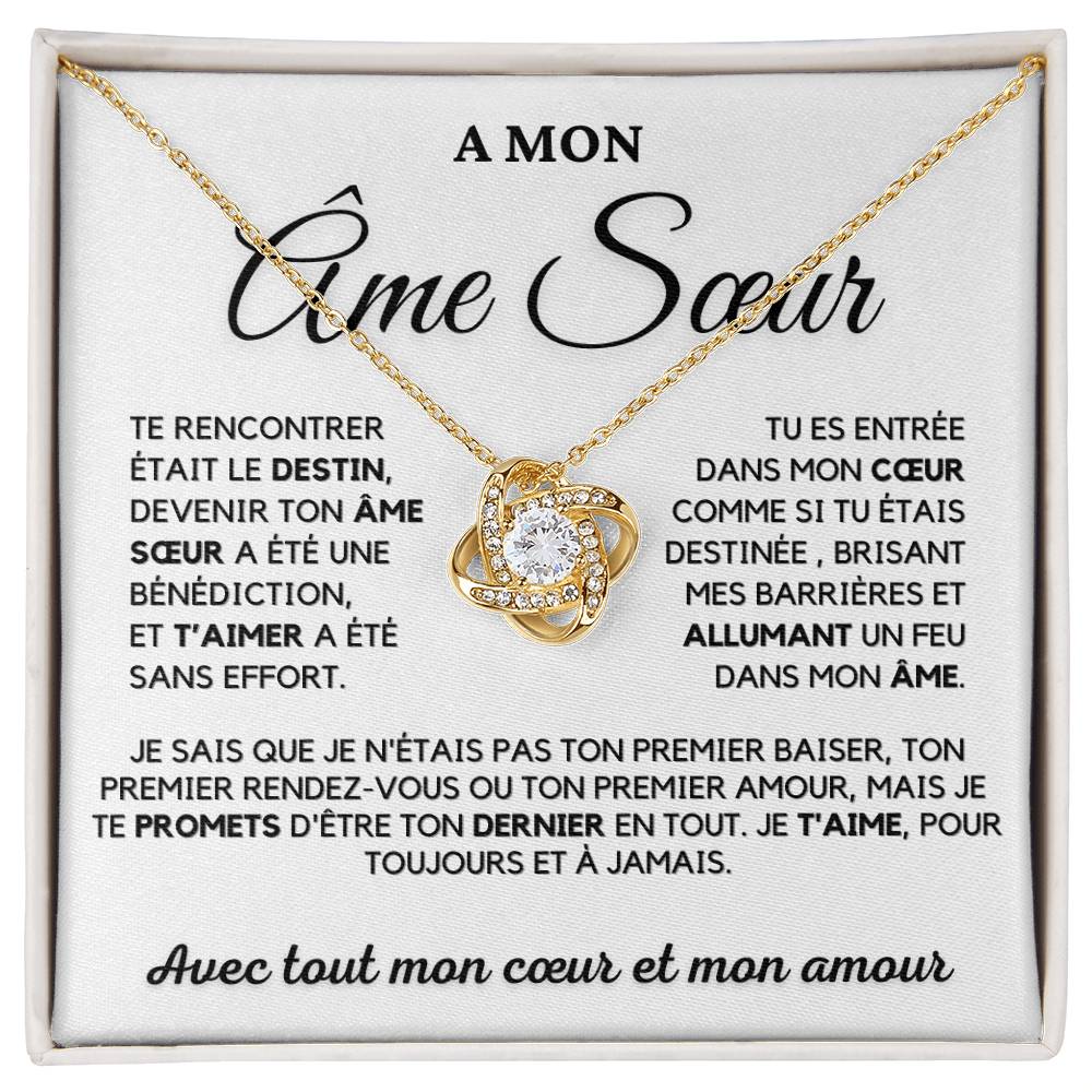 Pendentif Pour Femme Avec Message D'amour | A Mon Âme Sœur