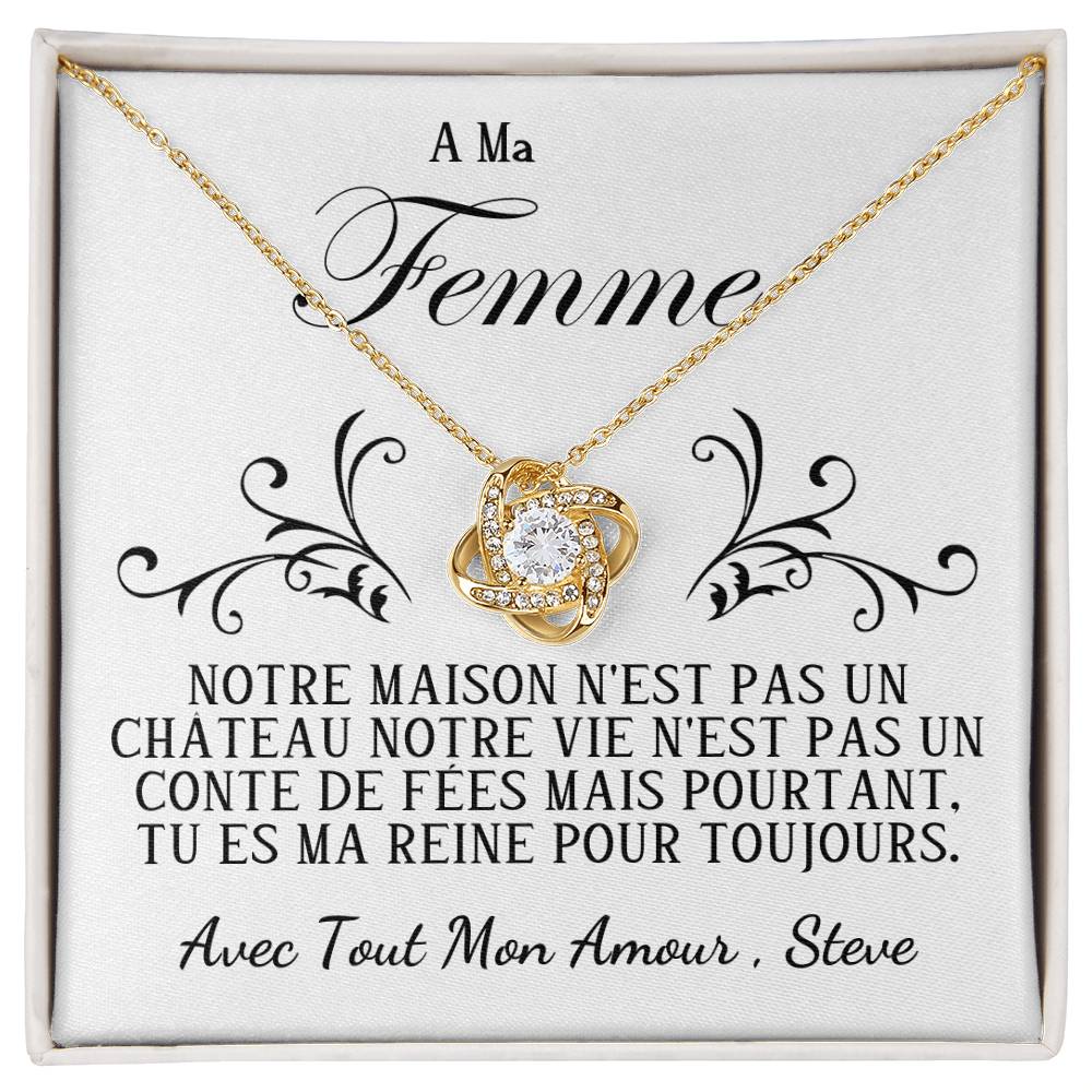 Pour Ma Femme | Collier Eternel Femme | Cadeau Personnalisé avec Message Romantique