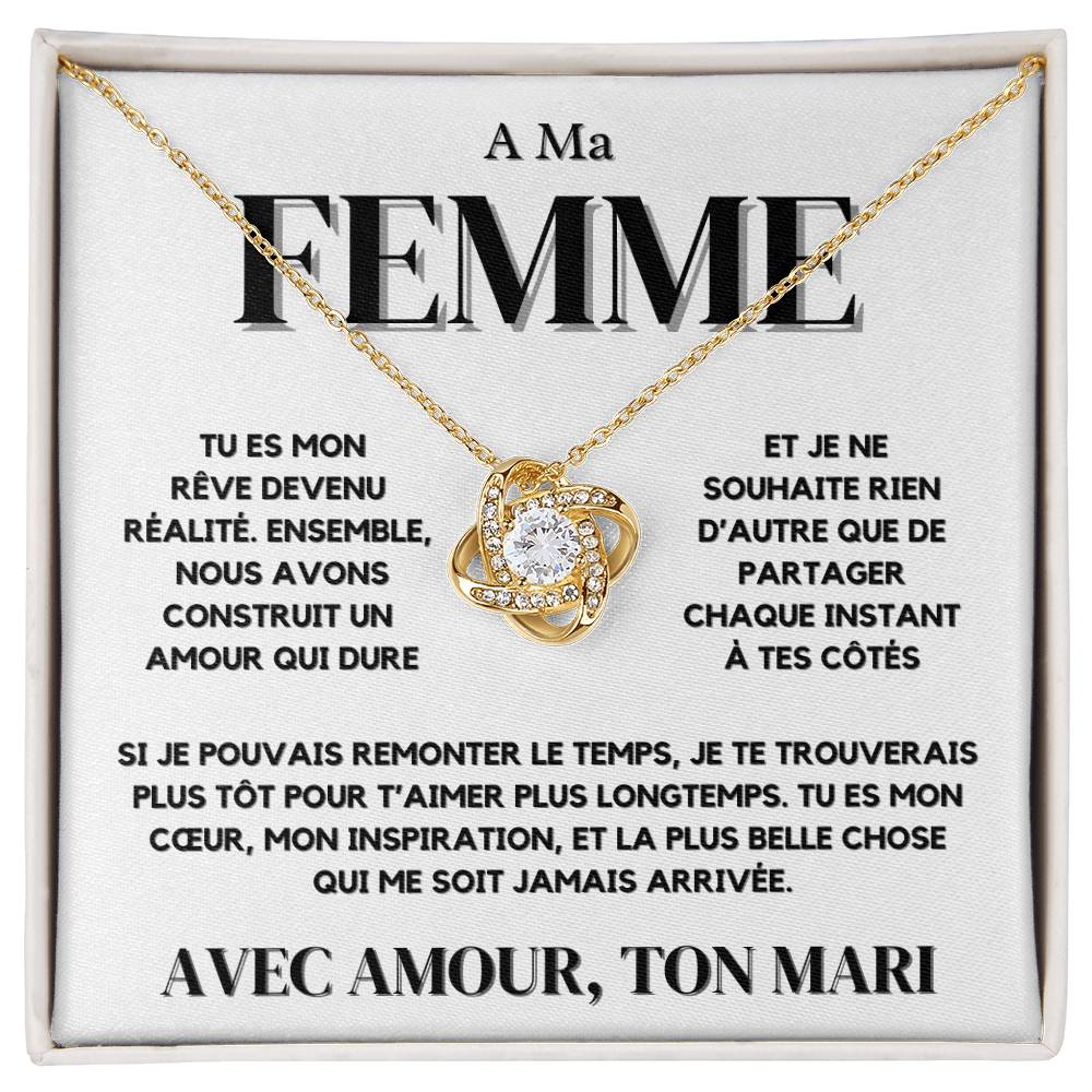 A Ma Femme – Collier Nœud d'Amour