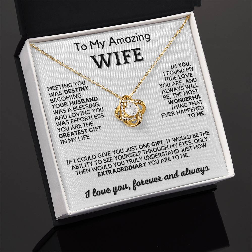 Necklace for Wife | To My Amazing Wife | Gift with Romantic Message