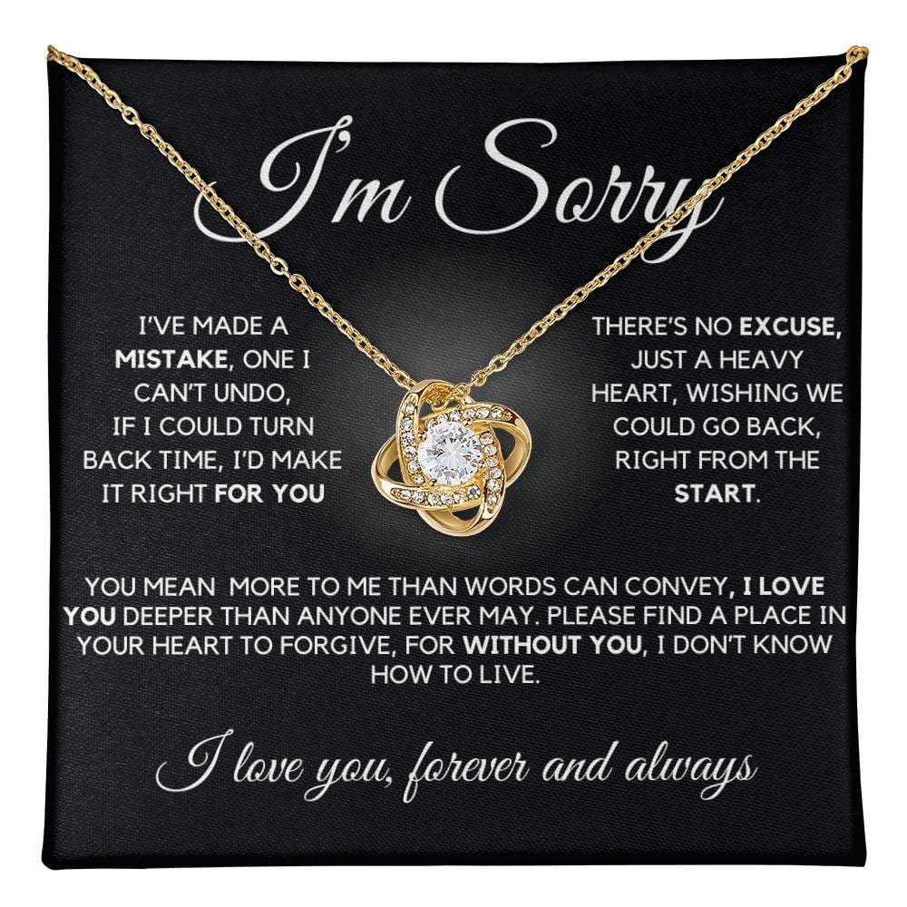 I'm Sorry Necklace Gift | Heartfelt Apology Pendant | Elegant Jewelry for Forgiveness