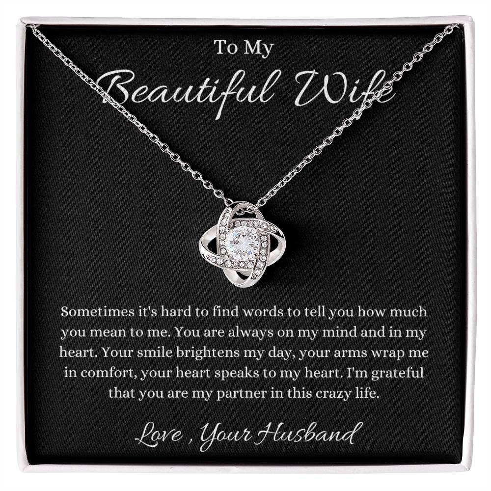 To My Wife Necklace - Valentines Day Gift From Husband