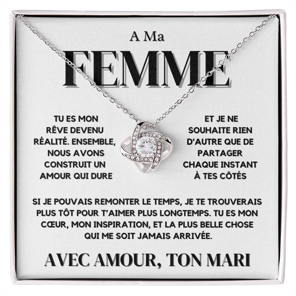 A Ma Femme – Collier Nœud d'Amour