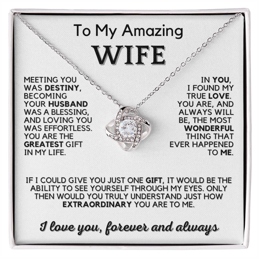 Necklace for Wife | To My Amazing Wife | Gift with Romantic Message