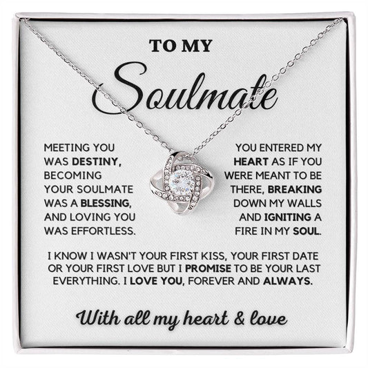 To My Soulmate Necklace | Meeting You Was Destiny | Gold or Silver