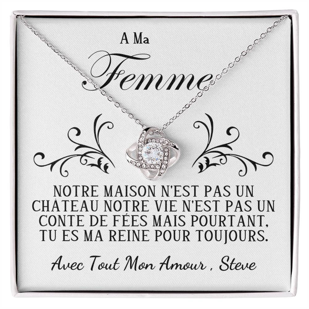 Pour Ma Femme | Collier Eternel Femme | Cadeau Personnalisé avec Message Romantique