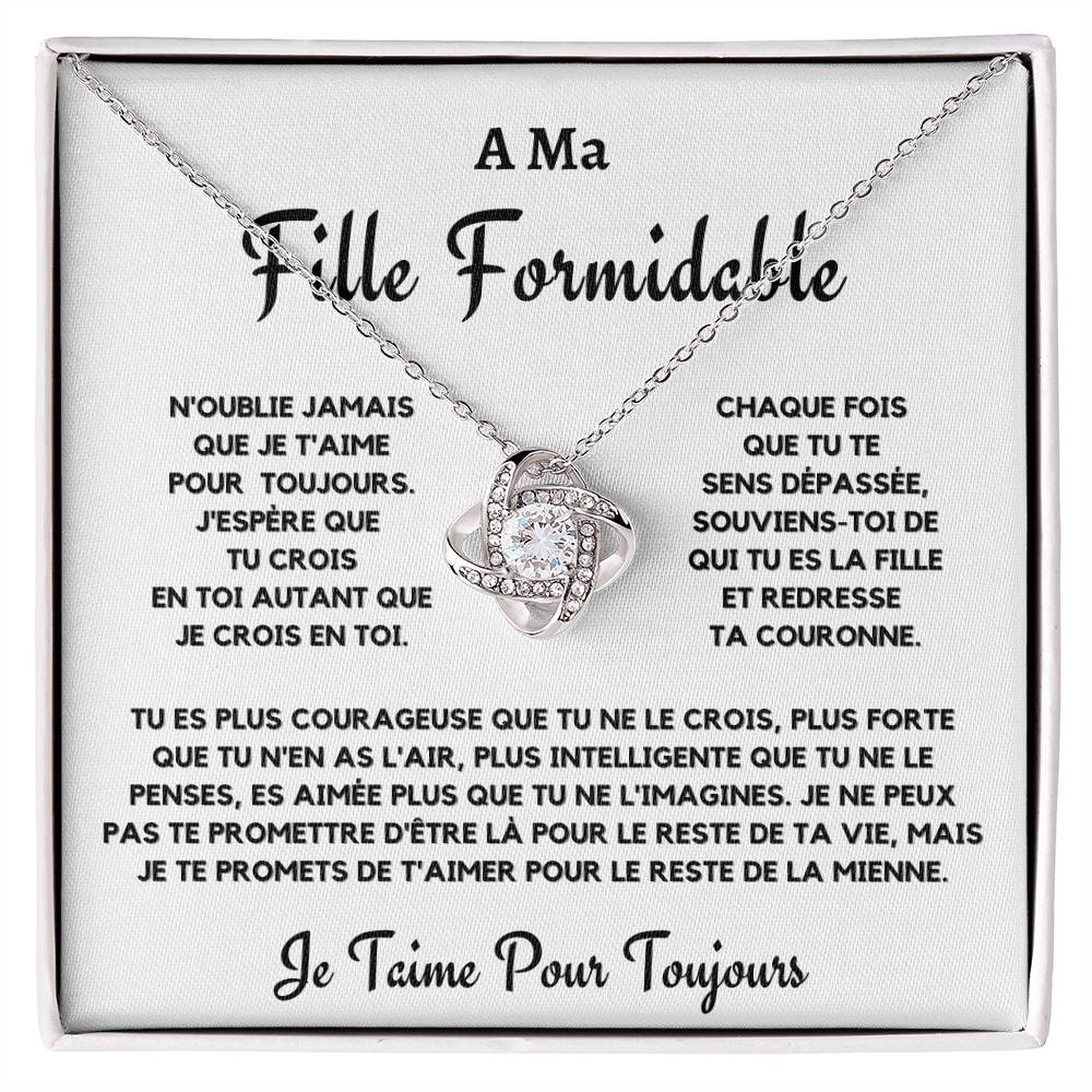 Collier Pour Ma Fille – Nœud d'Amour Symbole d'un Lien Éternel